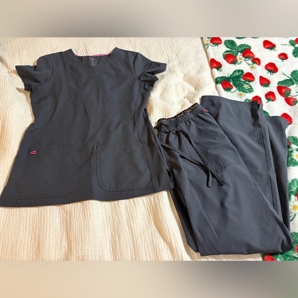 Heartsoul Gray Scrub Set